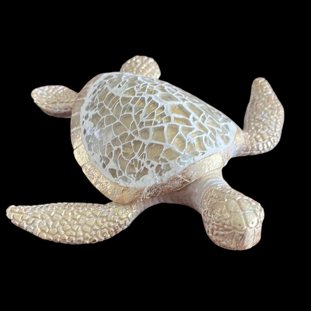 NWT Elegant Gold and Cream Sea Turtle Figurine - Picture 2 of 10